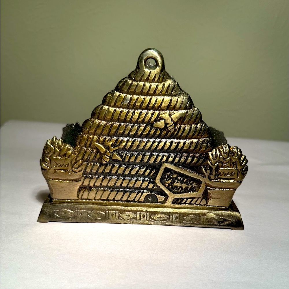 2002 Beehive Bee Napkin Holder Heavy Metal/ Cast Iron, Honeybee